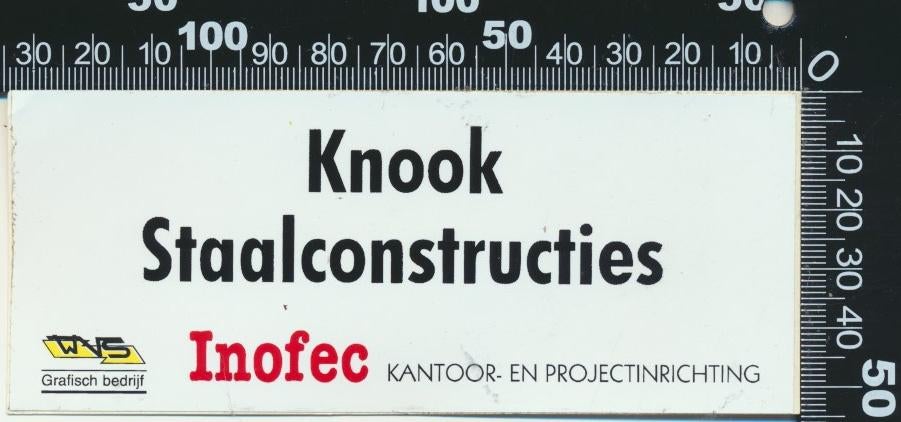 Sticker: WVS Grafisch Bedrijf - Knook Staalconstructies, Ophalen of Verzenden, Zo goed als nieuw, Bedrijf of Vereniging
