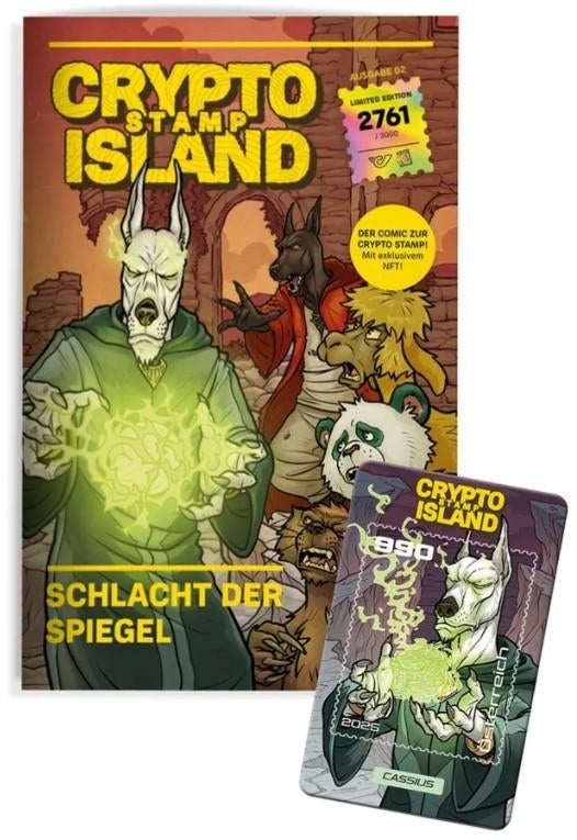 Oostenrijk 2025 Cassius Stripboek & Crypto postzegel + NFT's, Verzenden, Postfris