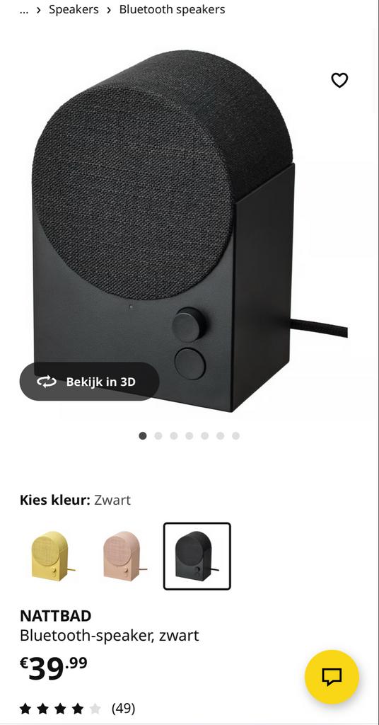 Nattbad Bluetooth Speaker, Ophalen of Verzenden, Nieuw