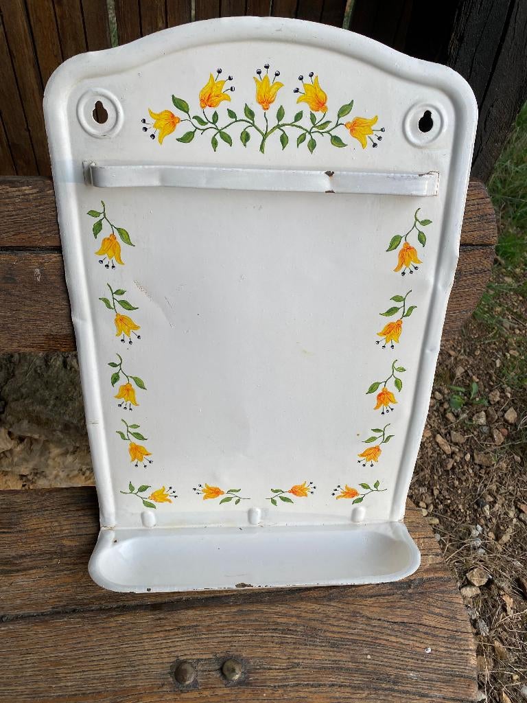 Brocante, Frans lepelrek "cuisiniere "gebloemd, Ophalen of Verzenden