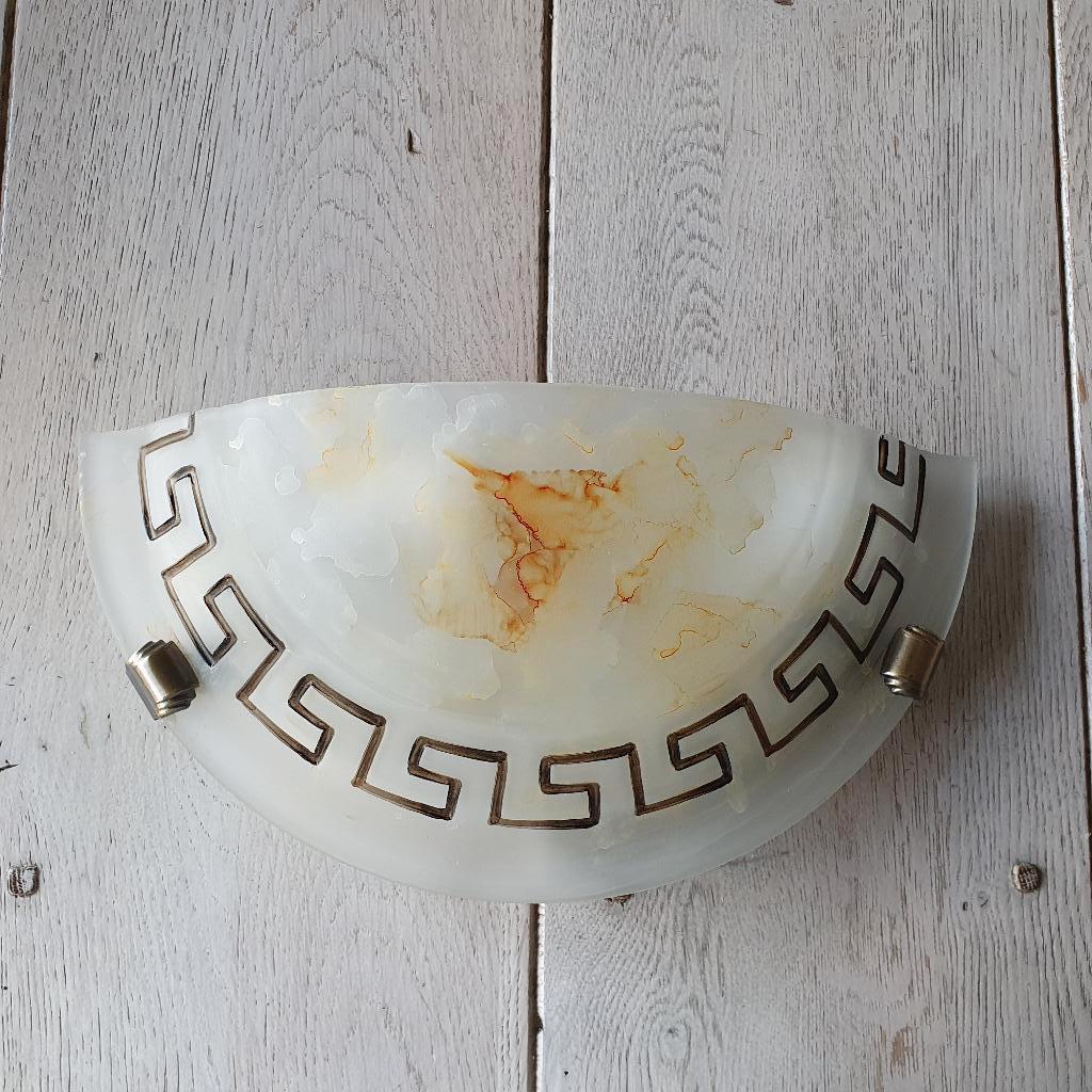 wandlamp Griekse stijl, Ophalen of Verzenden, Gebruikt, Glas, Grieks