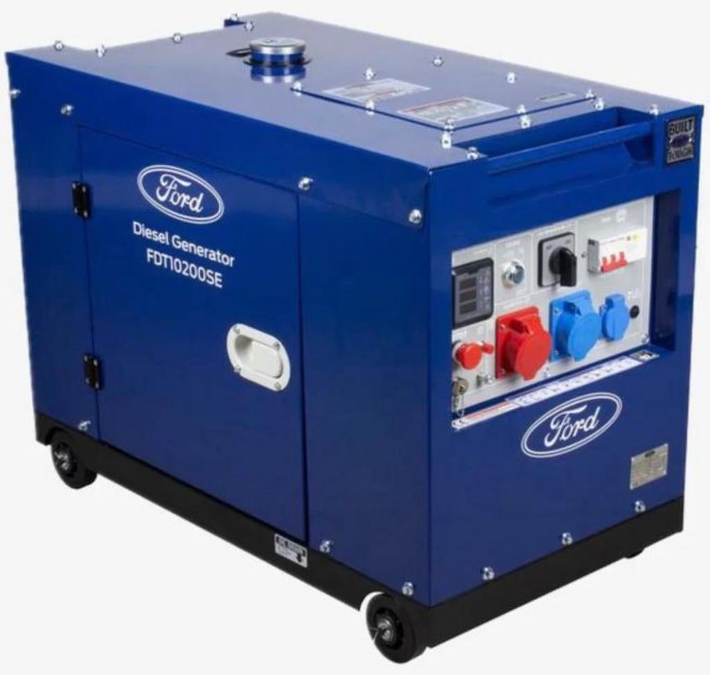 Ford Diesel Generator FDT10200SE -  nieuw! Nergens goedkoper, Doe-het-zelf en Verbouw, Aggregaten, Elektrisch startend, Dieselolie
