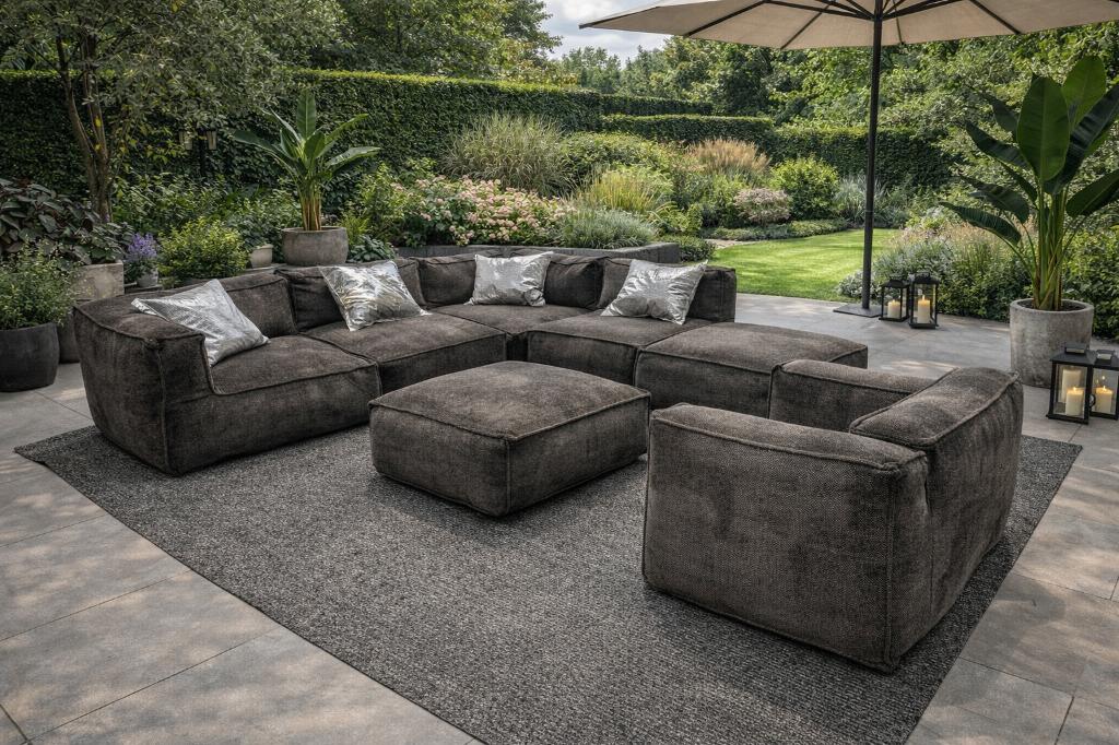 EXCLUSIEVE DEMO LOUNGE TUINSETS – MAYA LIVING, Ophalen, Bank, 6 zitplaatsen, Teakhout