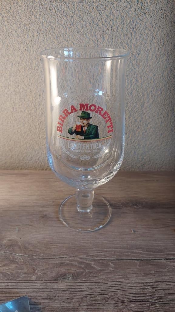 Birra Moretti Bierglas, Ophalen, Zo goed als nieuw, Overige materialen, Los bestek