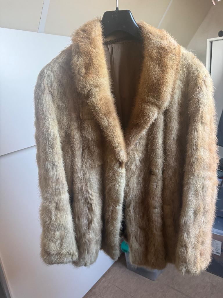 Bontjas nerts, Maat 38/40 (M), Bruin, Ophalen of Verzenden, Onbekend