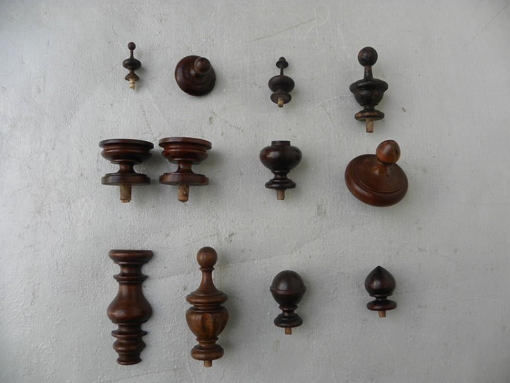 Houten tollen, sierstukken tas Beku, Antiek en Kunst, Ophalen of Verzenden