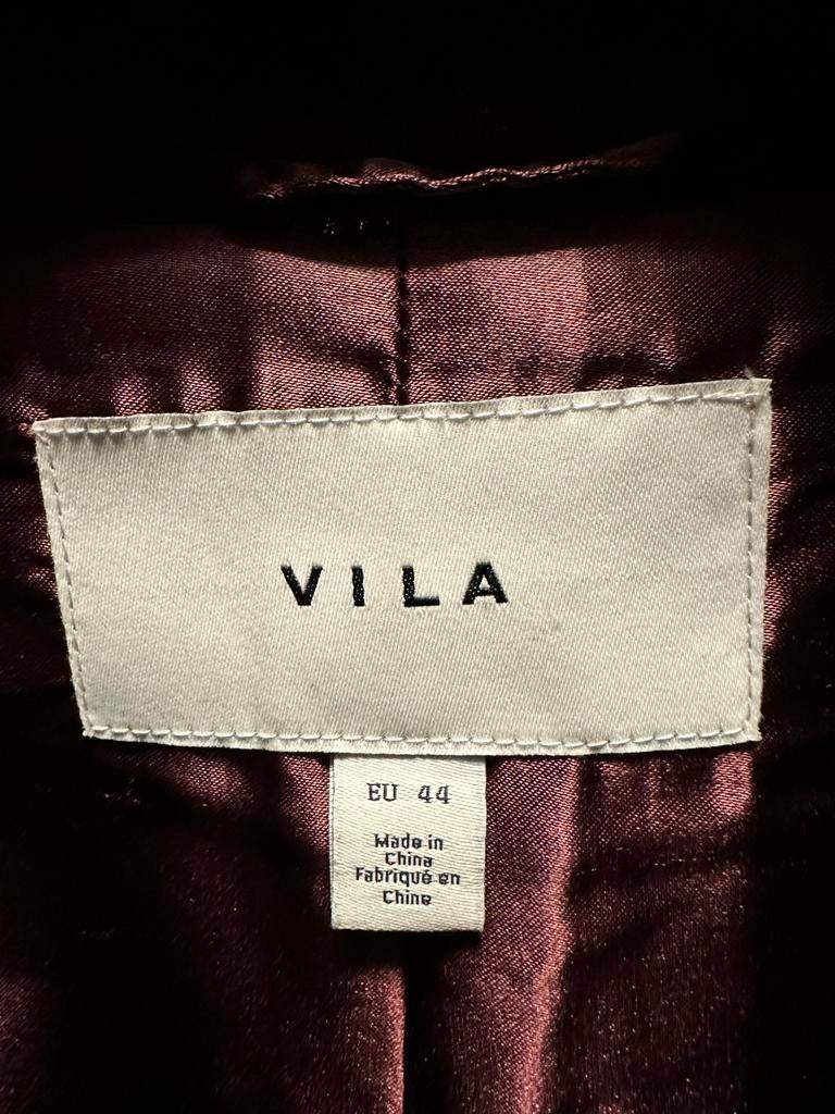 Vila Bordeaux Rode Jas - Maat 44, Kleding | Dames, Jassen | Winter, Ophalen of Verzenden, Zo goed als nieuw, Maat 42/44 (L), Rood