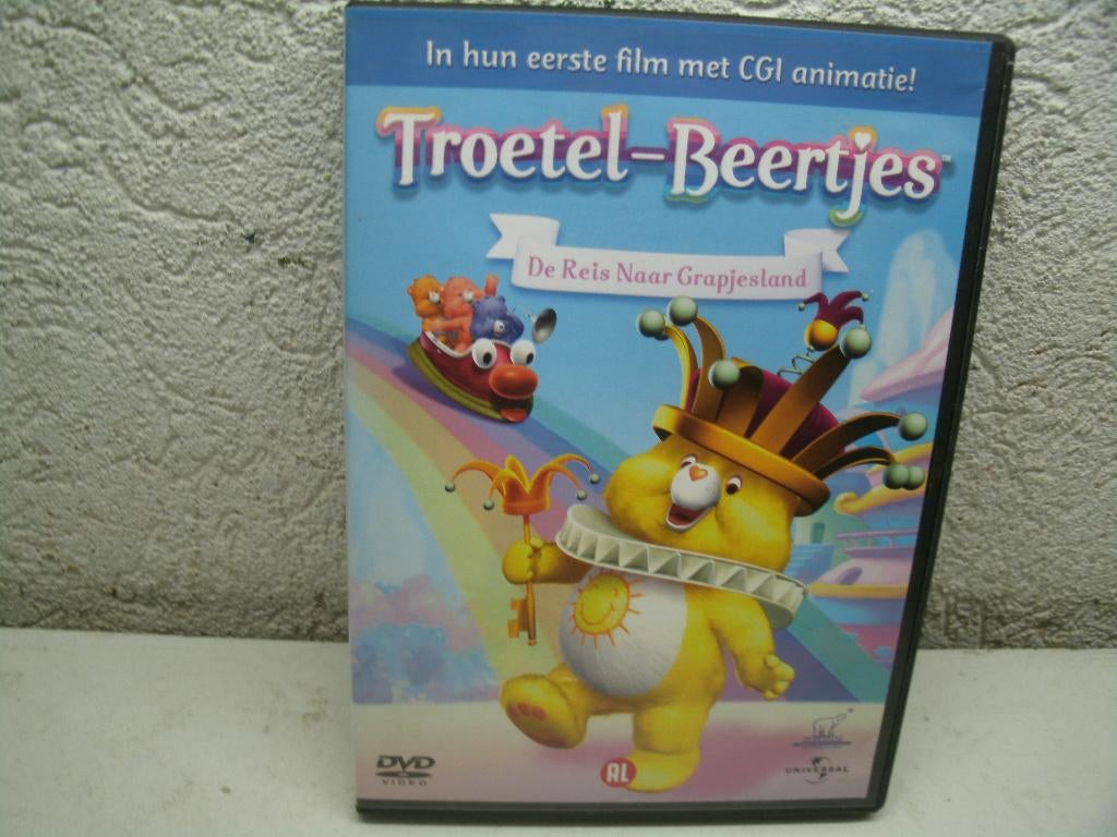 dvd 228k troetel-beertjes de reis naar grapjesland, Alle leeftijden, Ophalen of Verzenden, Zo goed als nieuw