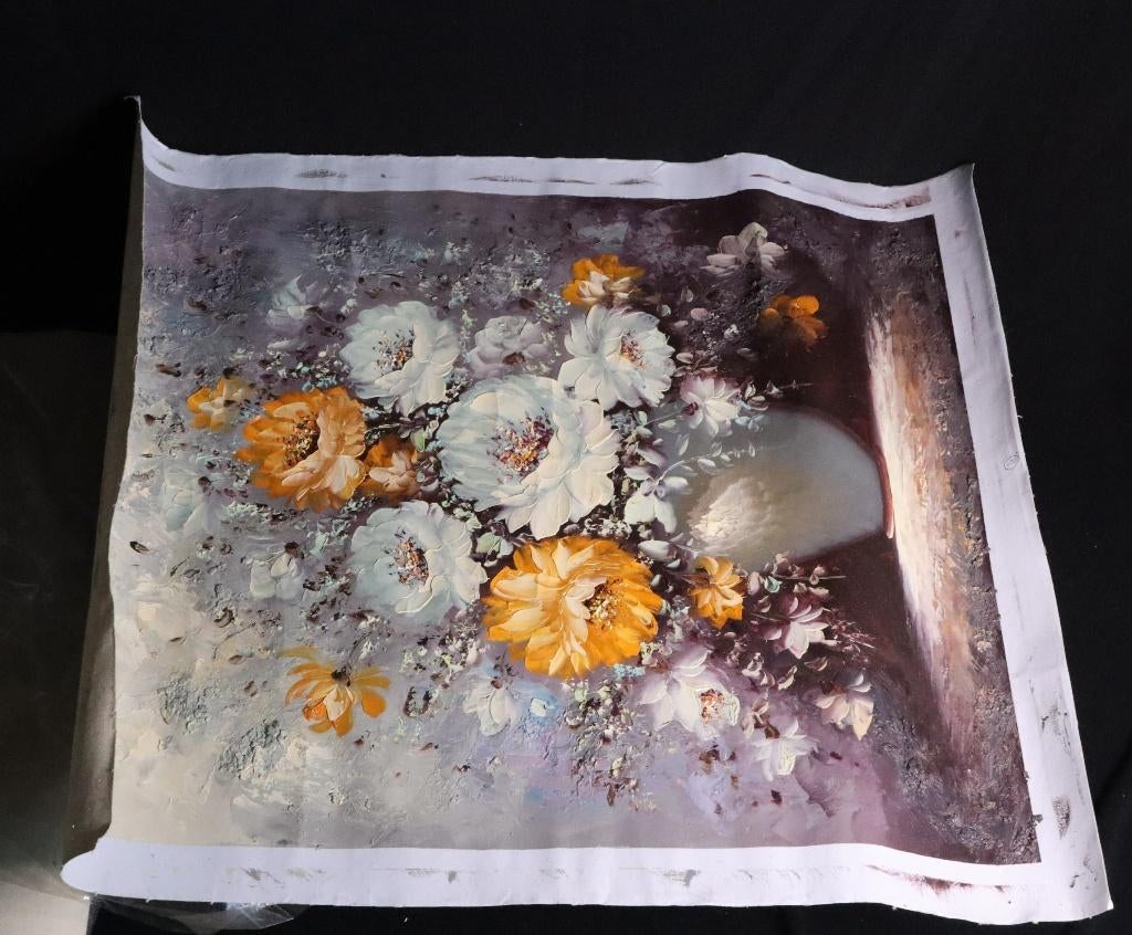 Edmond Sanders, 2 stuks olieverfschilderijn 70x59cm, Ophalen of Verzenden