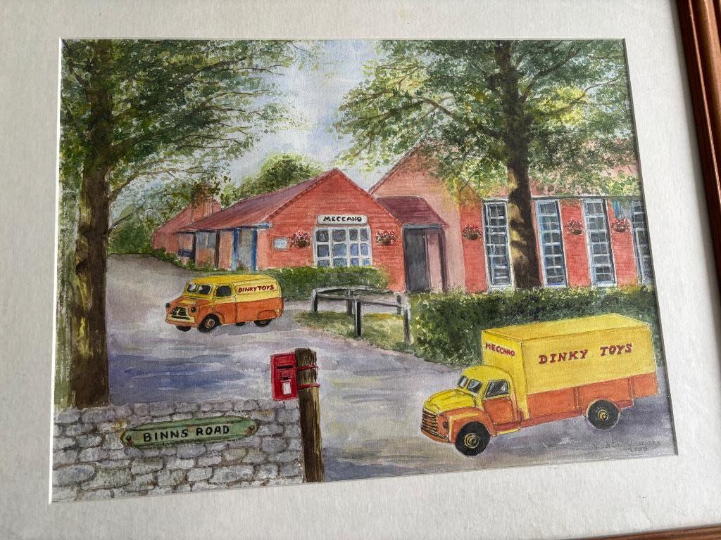 Dinky toys kunstwerk gesigneerd Violeta Warnars, Ophalen of Verzenden, Gebruikt, Auto, Dinky Toys