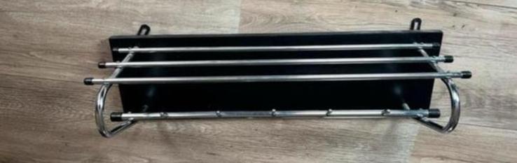 Vintage chromen buisframe wandkapstok, Wandkapstok, Ophalen of Verzenden, Zo goed als nieuw, Minder dan 100 cm