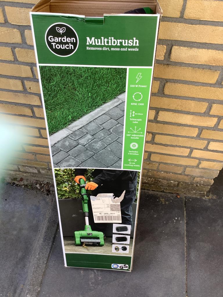 Garden Touch Multibrush - Verwijdert vuil, mos en onkruid, Ophalen of Verzenden, Nieuw, 10 tot 30 cm, Elektrisch