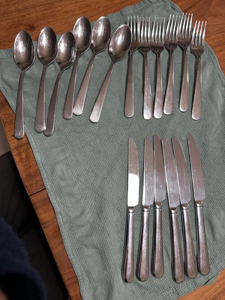 Royal van Kempen & Begeer diner bestekset 18-10, Huis en Inrichting, Keuken | Bestek, Ophalen, Gebruikt, Rvs of Chroom, Vaatwasserbestendig