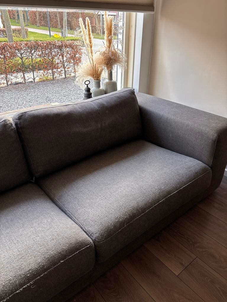 Nette hoekbank - antraciet - gratis ophalen, Huis en Inrichting, Banken | Bankstellen, Ophalen, Gebruikt, Hoekbank, 300 cm of meer