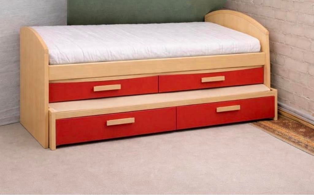 Uitschuifbed met lades Ideaal voor kleine ruimtes MOET NU WE, Huis en Inrichting, Slaapkamer | Bedden, Ophalen, 90 cm, 200 cm