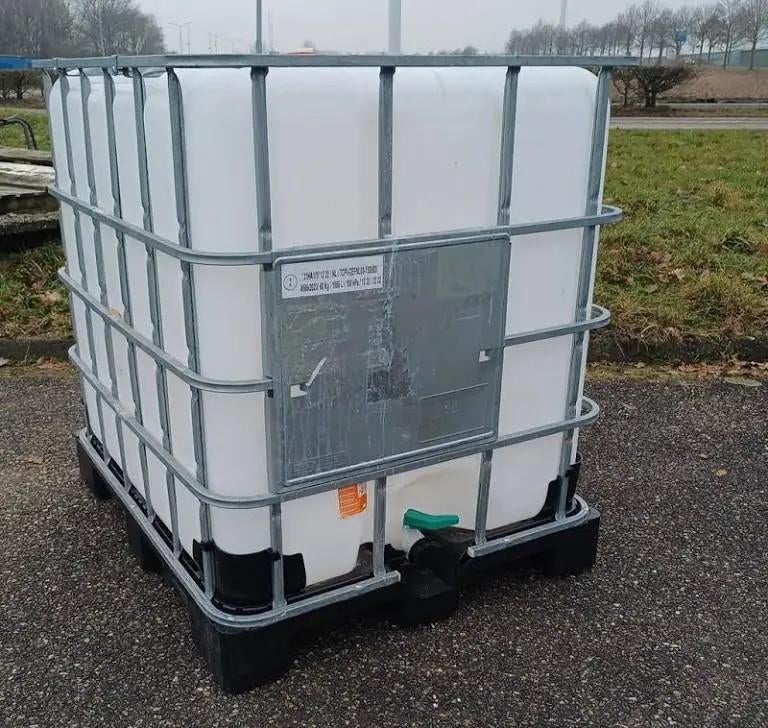 IBC kratten 1000 liter - Nieuw in folie en gebruikt schoon., Doe-het-zelf en Verbouw, Kratten en Dozen, Krat, 100 cm of meer, 50 cm of meer