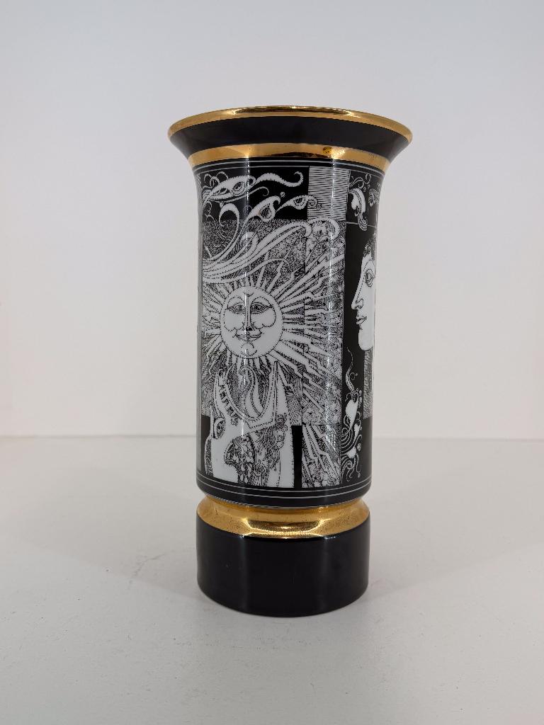 Hollóháza design vaas – Hongarije – 26 cm, Overige kleuren, Ophalen of Verzenden, Minder dan 50 cm, Glas