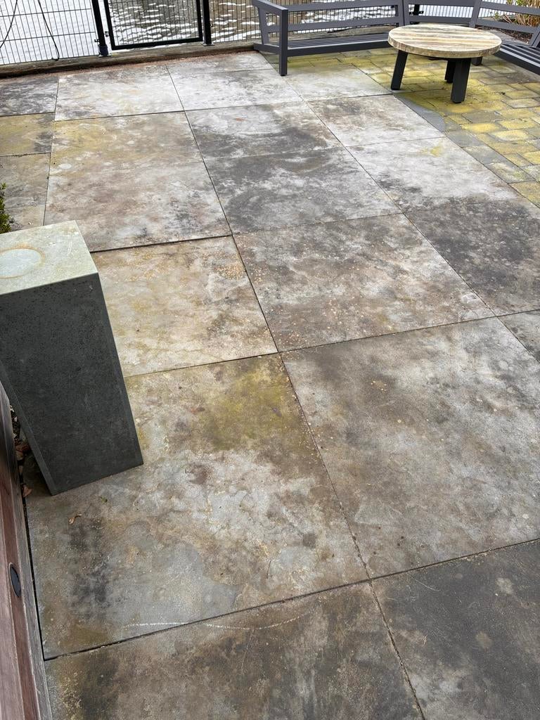 Gratis terrastegels 100x100x3 cm - zelf ophalen, Ophalen, Gebruikt, 10 m² of meer, Beton