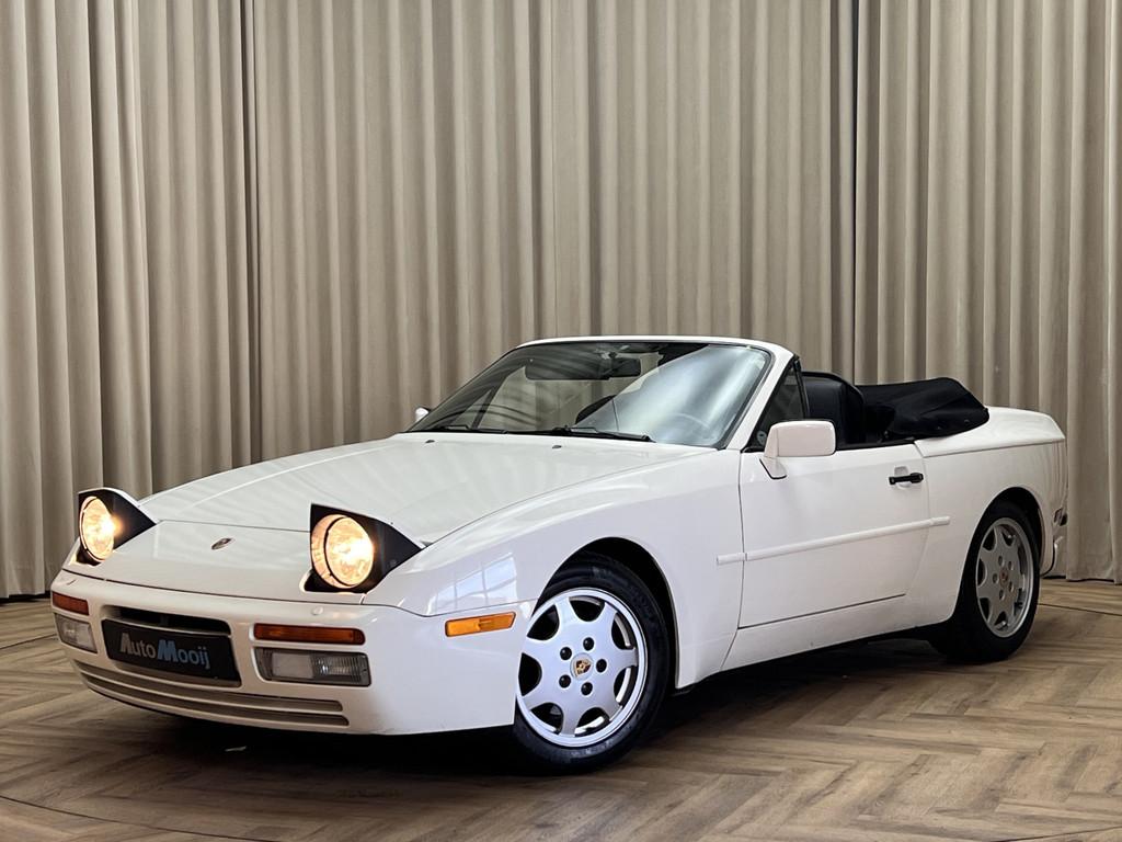 Porsche 944 3.0 S2 Cabrio *Matching* EU Kenteken / Fully Doc, Achterwielaandrijving, Zwart, Cabriolet, Leder