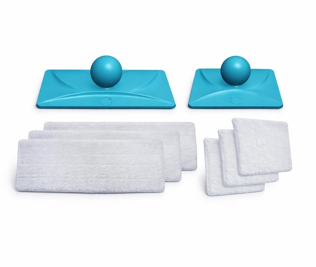 Partij blauwe Aqua Laser clickbal dweilsystemen, NHP International, Sales@nhp-international.com, Lange voren 21A, Ophalen of Verzenden