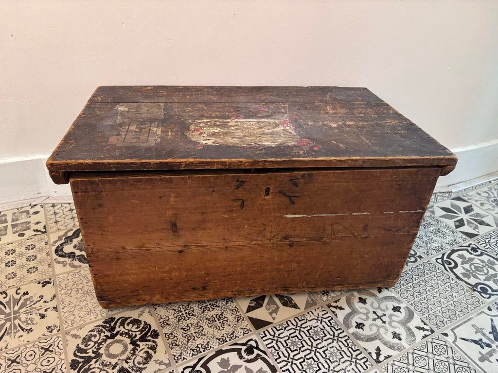 Houten kist, Ophalen, Minder dan 50 cm, Gebruikt, 50 tot 100 cm