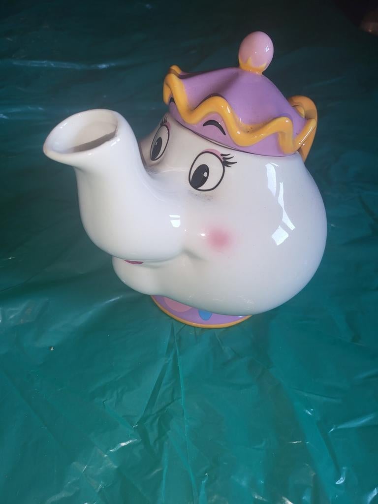 Disney Belle en het Beest Mevrouw Theepot Theepot, Verzenden, Keramiek, Overige typen, Zo goed als nieuw