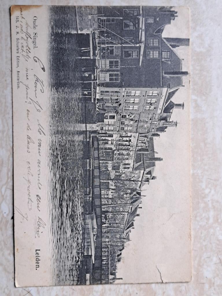 Postkaart Oude Singel Leiden, Ophalen of Verzenden