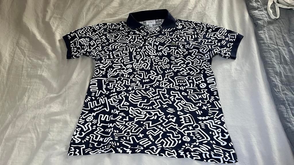 Lacoste x Keith Haring Polo - Maat S, Kleding | Heren, Ophalen of Verzenden, Zo goed als nieuw, Maat 46 (S) of kleiner, Blauw