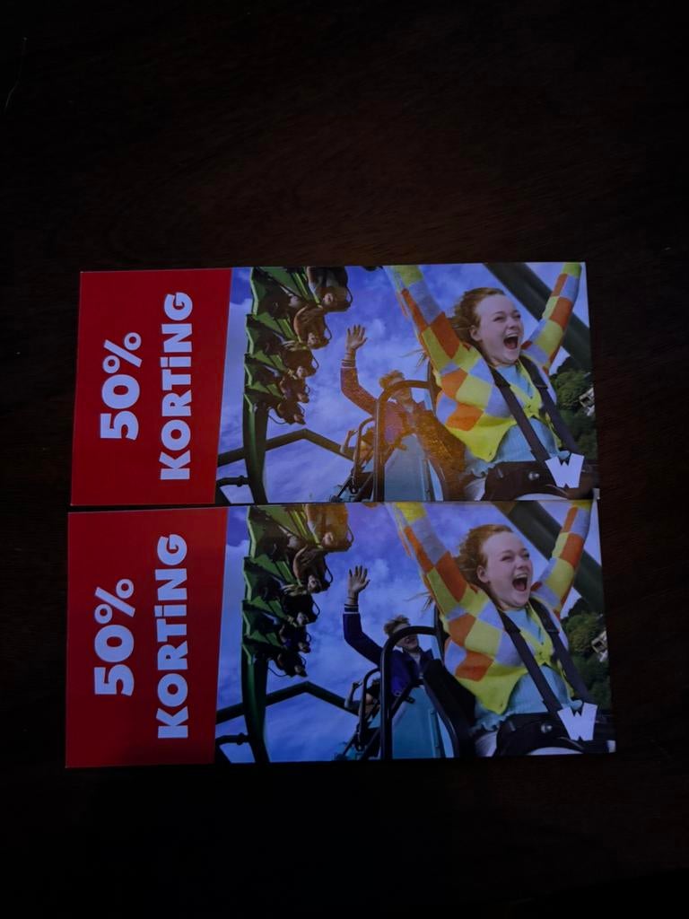 2 keer 50% korting Walibi Gratis!, Tickets en Kaartjes, Kortingskaart