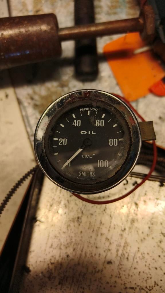 Triumph TR2 Smiths meter oliedruk, Auto-onderdelen, Interieur en Bekleding, Ophalen of Verzenden, Triumph