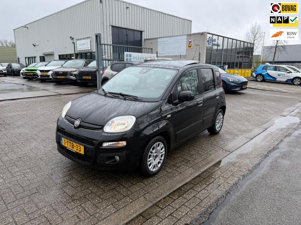 Fiat Panda 0.9 TwinAir Lounge Automaat, Panodak, Navi, NAP, Stof, Euro 6, Panda, Zwart