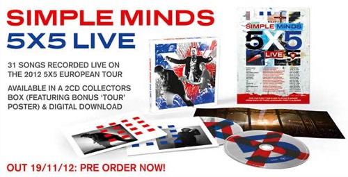 2Cd Box Simple Minds 5X5 Live 2012 Ltd Edt met Poster NIEUW, Ophalen of Verzenden, 2000 tot heden, Nieuw in verpakking, Boxset