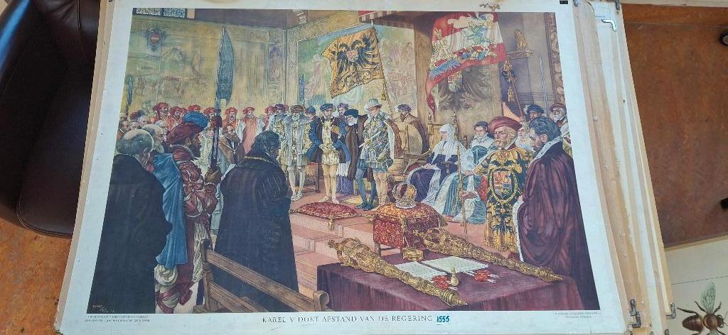 Schoolplaat, Antiek en Kunst, Antiek | Schoolplaten, Ophalen, Geschiedenis