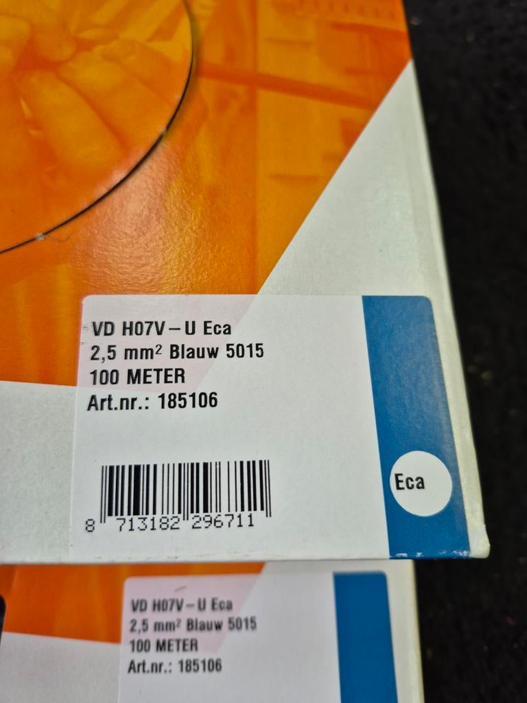 VD installatie draad 2.5mm2 alle kleuren, Ophalen, Nieuw, Kabel of Snoer