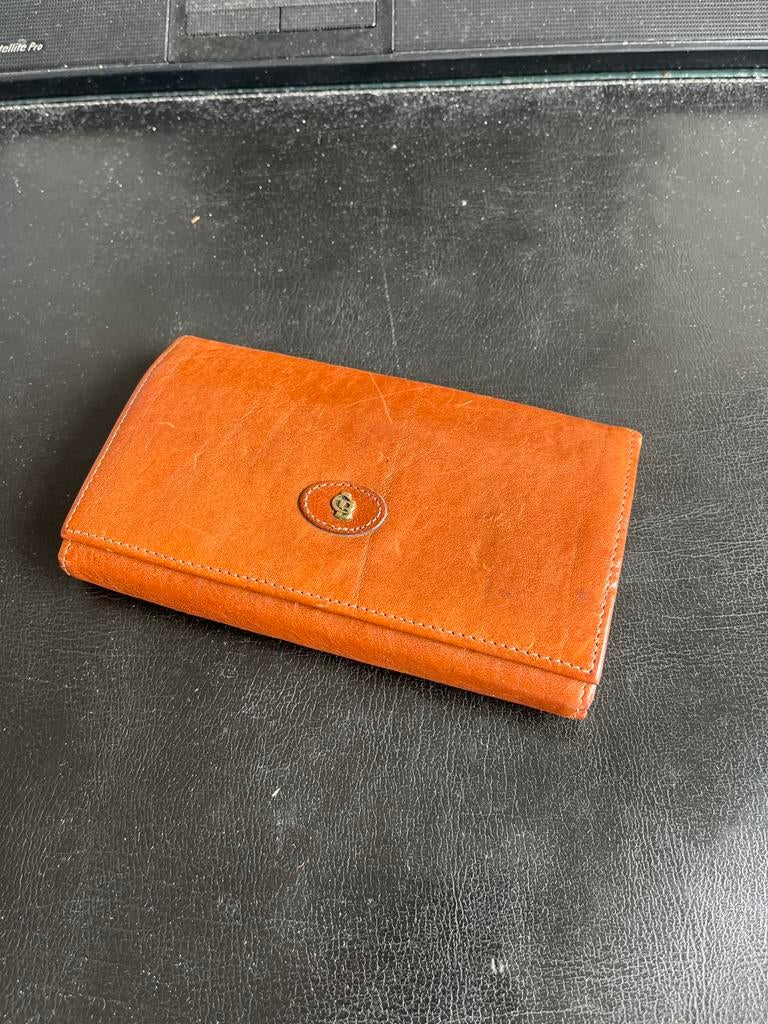 Castelijn & Beerens Leren Portemonnee - Cognac, Overige merken, Gebruikt, Bruin, Ophalen of Verzenden