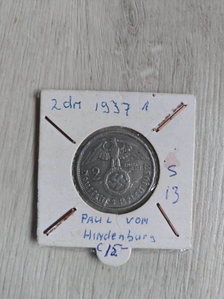 Zilveren Nazi munt 925 zilver, Ophalen of Verzenden, Zilver