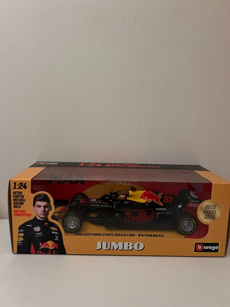 Max Verstappen Red Bull Racing RB15 2019 Jumbo editie, Hobby en Vrije tijd, Modelauto's | 1:24, Ophalen of Verzenden, Nieuw, Auto