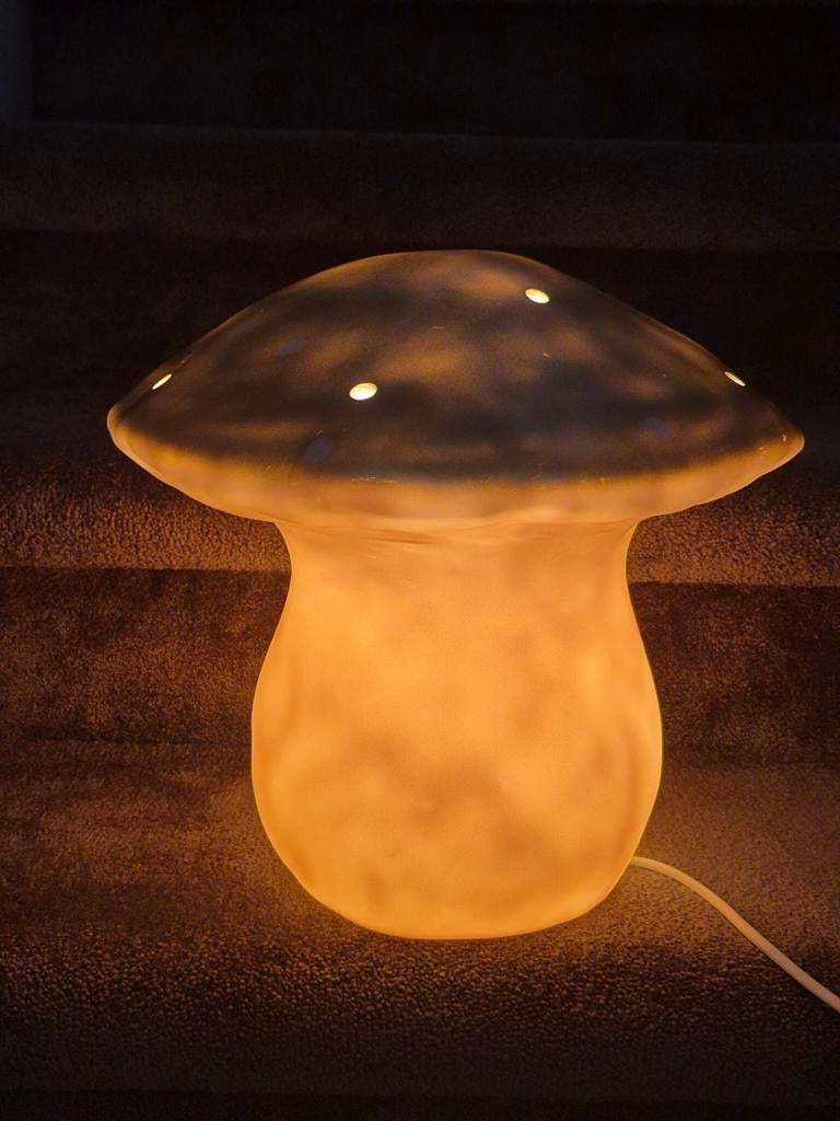 Gouden Heico paddenstoel nachtlamp groot, Ophalen, Zo goed als nieuw