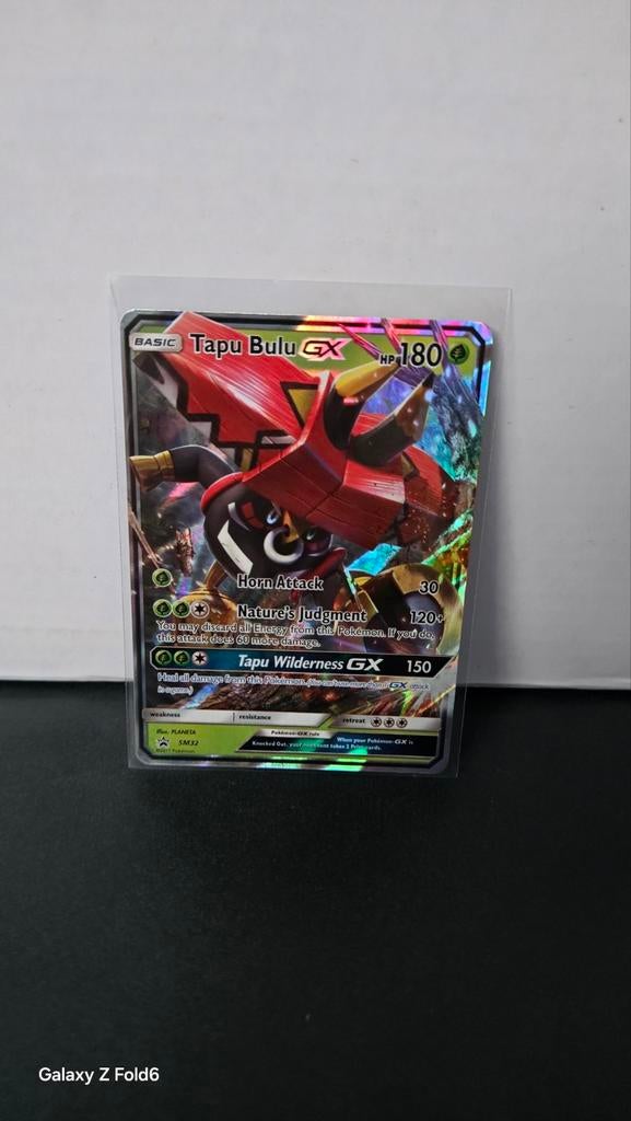 Pokémon Tapu Bulu GX SM32 Promo Kaart, Ophalen of Verzenden, Zo goed als nieuw, Losse kaart, Foil