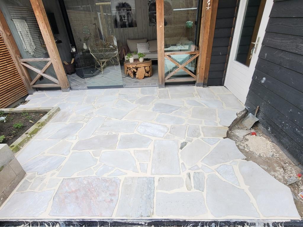 White Brasil flagstones, Tuin en Terras, Tegels en Klinkers, Ophalen, Nieuw, Terrastegels, Natuursteen