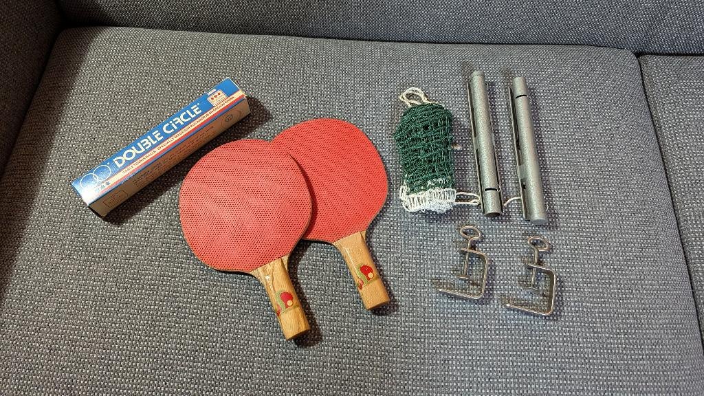 Tafeltennisset 2 batjes, ballen & netje pingpong, Ophalen of Verzenden, Net, Batje(s) of Balletje(s)