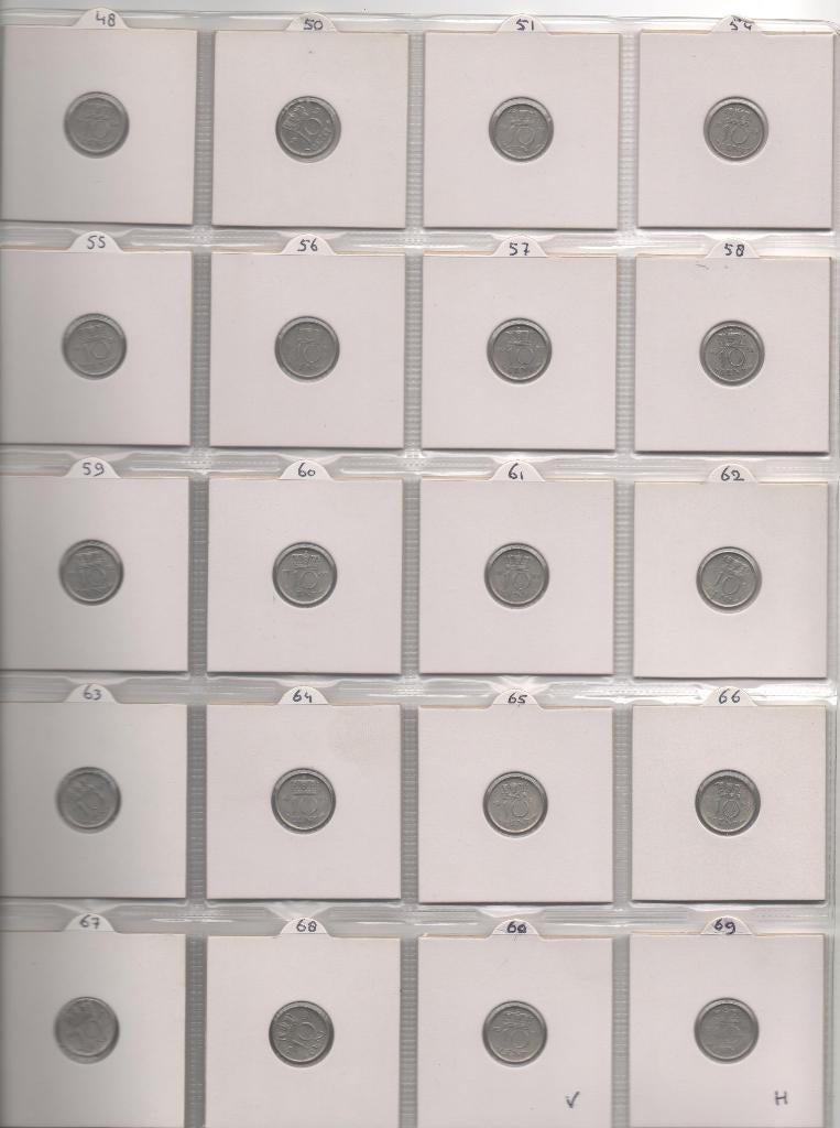 Dubbeltje Juliana periode, Postzegels en Munten, Munten | Nederland, Losse munt, 10 cent, Koningin Juliana, Ophalen of Verzenden