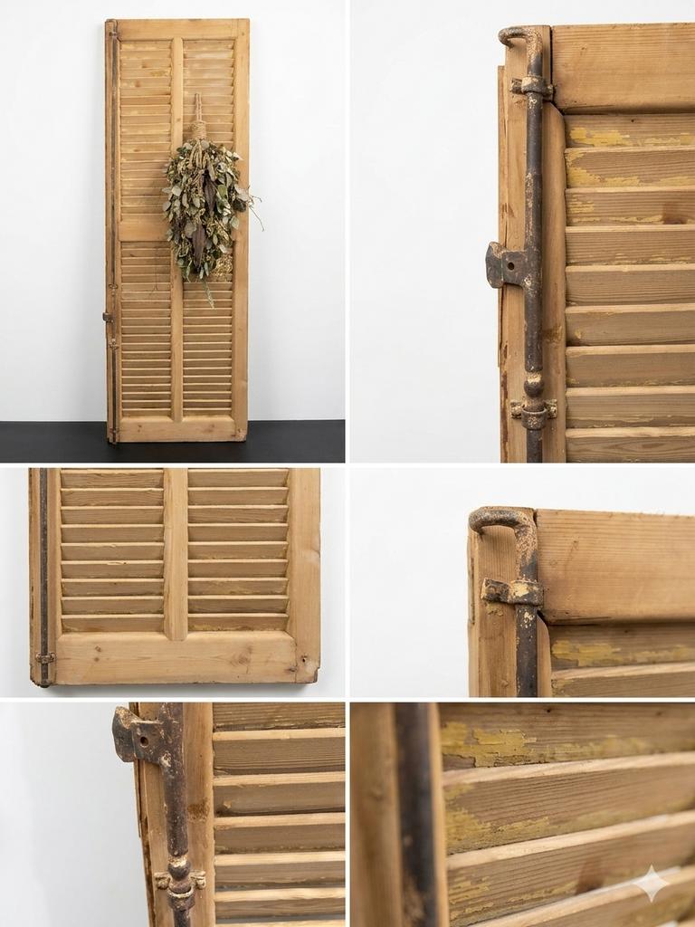 Authentiek Frans oud grenen louvre luik, Ophalen