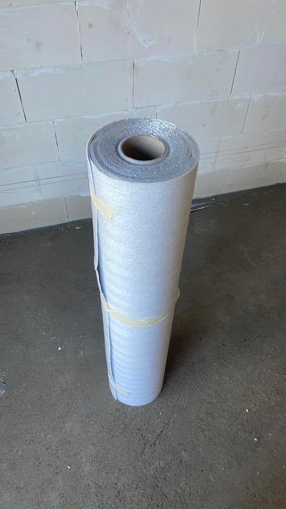 Aluminium reflectie folie vloerverwarming isolatie., Ophalen of Verzenden, Zo goed als nieuw, 15 m² of meer, Folie