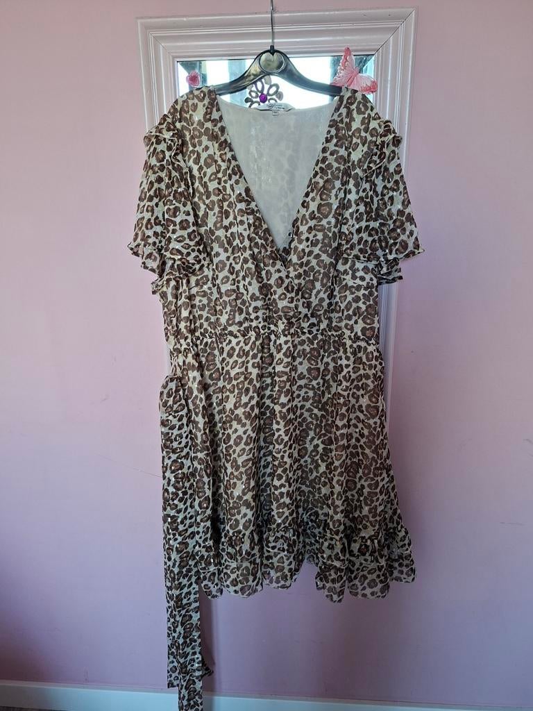 Miljuschka by Wehkamp jurk maat 52 luipaardprint, Bruin, Maat 46/48 (XL) of groter, Miljuschka by Wehkamp, Ophalen of Verzenden