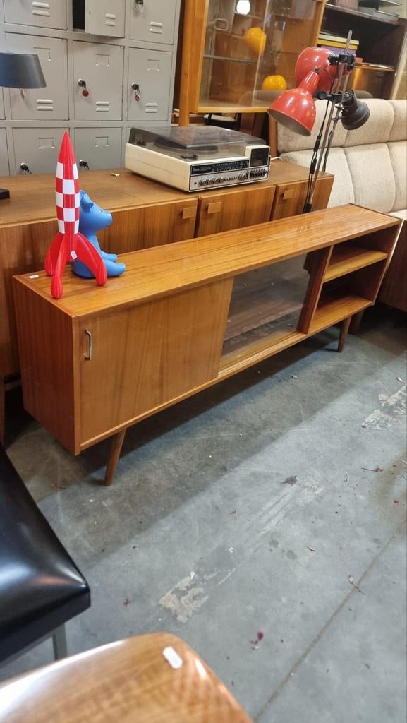 Vintage sideboard jaren 60 180cm lang, ,, 150 tot 200 cm, Ophalen of Verzenden, Zo goed als nieuw