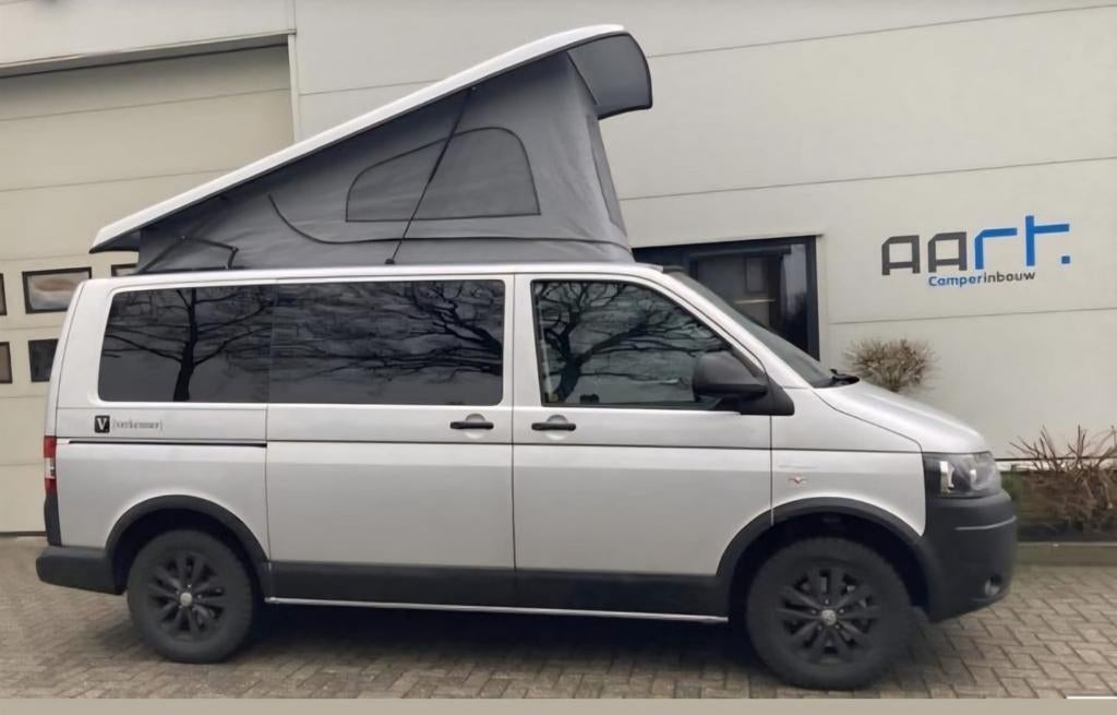 Volkswagen T5 van Aart rondzit hefdak nap califonia 4x4 look, Buscamper of Camperbus, Achteruitrijcamera, Verwarmde buitenspiegels