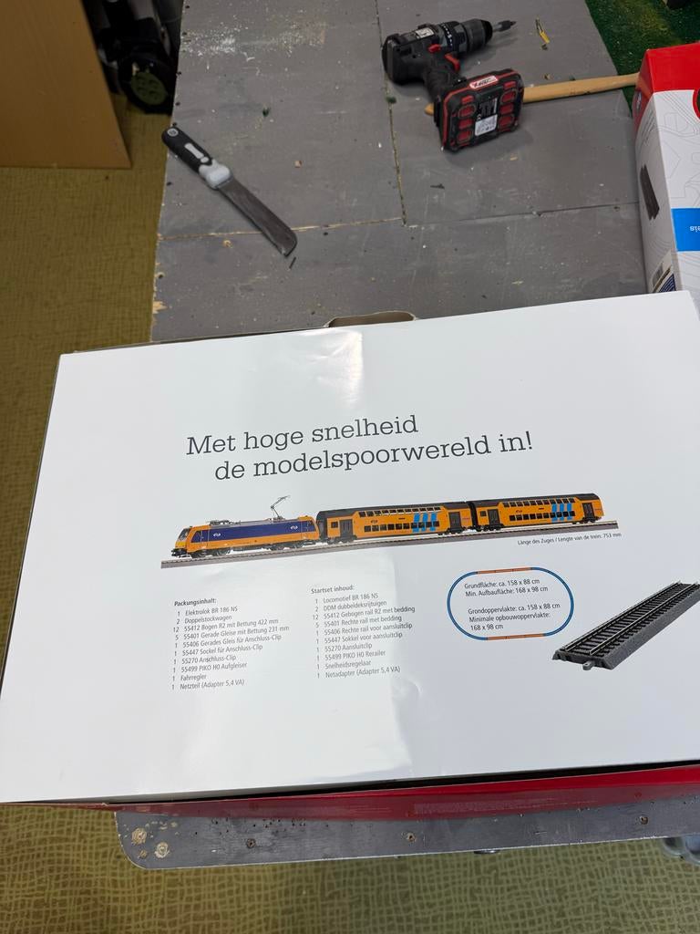 Piko Start Set Analoog - NS Dubbeldekker Treinset H0, Treinset, Gelijkstroom, Nieuw, Analoog