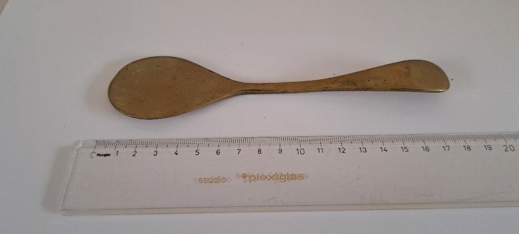 Antieke koperen schoenlepel, Ophalen of Verzenden, Koper