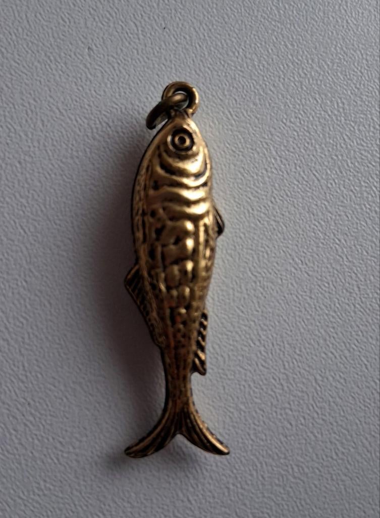 Kettinghanger vis, Overige materialen, Nieuw, Ophalen of Verzenden, Goud
